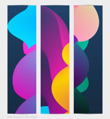 Üç boyutlu sıvı dalgalı şekil. Parlak bulutlu fütüristik arka plan. Soyut müzik dalgalarında canlı gradyan akışı. Dinamik sıvı doku. Moda pankartı tasarımı için yaratıcı vektör şablonu.