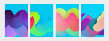 Üç boyutlu sıvı dalgalı şekil. Parlak bulutlu fütüristik arka plan. Soyut müzik dalgalarında canlı gradyan akışı. Dinamik sıvı doku. Moda uçucu tasarımı için yaratıcı vektör şablonu.