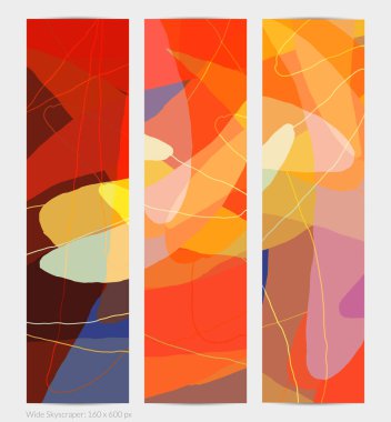 Asgari moda tarzında bir grup vektör soyut yaratıcı arka plan. Sosyal medya için modern şablonlar. Eğlenceli karalama şekli. Soyut geometrik şekilleri ve renkleri olan sanat manzarası.