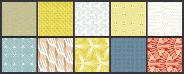 Texture Géométrique Simple Collection Motifs Géométriques Minimalistes Sans Couture Fonds — Image vectorielle