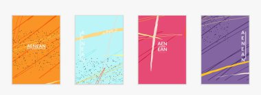 Retro hipster sanat baskısı ya da poster tasarımı. Dalgalı karışık şekiller. Üst üste çizilmiş el dokusu. Çizgiler, noktalar ve karalamalar egzotik tropikal arka plan yaratır. Doğal organik renkler.