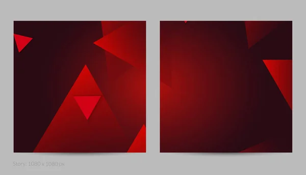 Flyer Carré Géométrique Abstrait Avec Dégradé Profond Formes Géométriques Voie — Image vectorielle