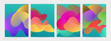 Üç boyutlu sıvı dalgalı şekil. Parlak bulutlu fütüristik arka plan. Soyut müzik dalgalarında canlı gradyan akışı. Dinamik sıvı doku. Moda uçucu tasarımı için yaratıcı vektör şablonu.