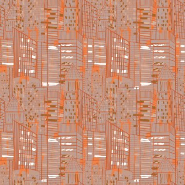 Soyut el çizimi vektör pürüzsüz desen. Çiçek motifleri, kaba acı dokusu, doğal toprak renkleri. Noktalar damlalar işaretleyici fırça darbeleri sanatsal arkaplan oluşturur.