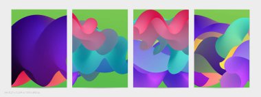 Üç boyutlu sıvı dalgalı şekil. Parlak bulutlu fütüristik arka plan. Soyut müzik dalgalarında canlı gradyan akışı. Dinamik sıvı doku. Moda uçucu tasarımı için yaratıcı vektör şablonu.