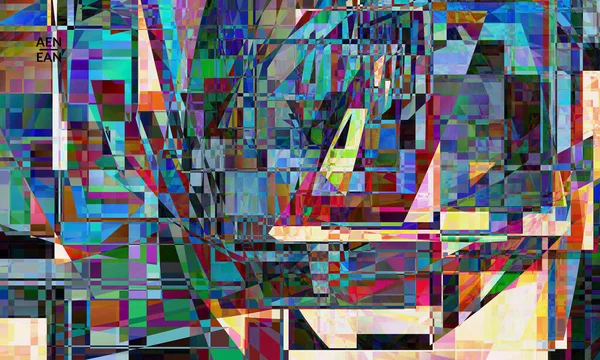 Moldura Digital Abstrata Textura Vetorial Artística Padrão Ondulado Multicolorido Sobrepondo — Vetor de Stock