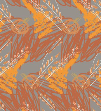 Elle çizilmiş karalamalarla soyut, pürüzsüz desen. İşaretli boya ile yapılmış parlak renkli karalamalar. Pürüzlü mürekkep damlaları ve çiçek bahçesi motifi. Sanatsal duvar kağıdı kaplama tasarımı.