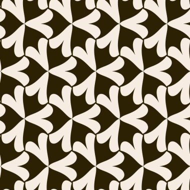 Kusursuz vektör deseni. Soyut basit geometrik doku. Eski sarı kağıtta koyu kahverengi. Geriye dönük ince çizgiler. Modern kafes grafik tasarımı.