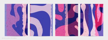 Matisse organik grange desenli. Doğal çiçek motifli soyut çağdaş uçucu şablonu. Asgari orta yüzyıl sanat geçmişi. Düz toprak renklerinde sanatsal botanik elementler.