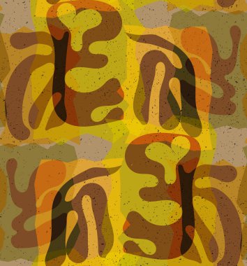 Organik Matisse şekillerinin kusursuz desenleri. Doğal toprak renkleri. Çiçekli sualtı yaşamı. Soyut deniz yosunu kamuflaj arka planı. Moda dalgalı geometri. Rastgele katmanlanmış el çizimi sanat.