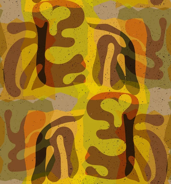 Vector Naadloos Patroon Van Organische Matisse Vormen Natuurlijke Aardse Kleuren — Stockvector