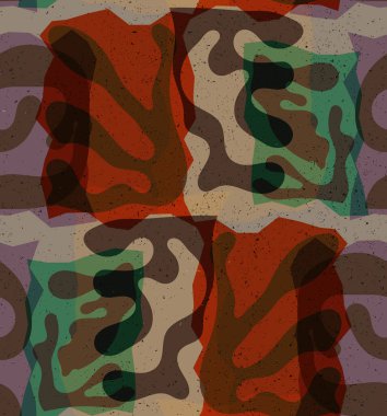 Organik Matisse şekillerinin kusursuz desenleri. Doğal toprak renkleri. Çiçekli sualtı yaşamı. Soyut deniz yosunu kamuflaj arka planı. Moda dalgalı geometri. Rastgele katmanlanmış el çizimi sanat.