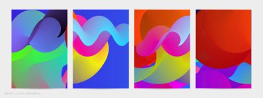 Üç boyutlu sıvı dalgalı şekil. Parlak bulutlu fütüristik arka plan. Soyut müzik dalgalarında canlı gradyan akışı. Dinamik sıvı doku. Moda uçucu tasarımı için yaratıcı vektör şablonu.