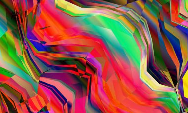 Soyut vektör duvar kağıdı. Çapraz geometrik renkli desen. Mikroskobik görüş kristal yapısında polarize ışık. Dinamik bilgisayar filtrelenmiş çok renkli sanatsal arkaplan şablonu.