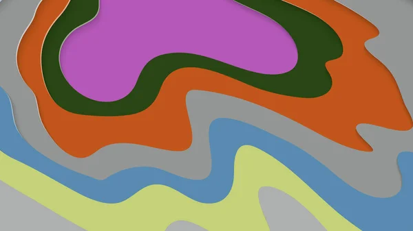 Абстрактное Искусство Трехмерной Резки Бумаги Красочный Фон Волнистым Слоем Бумаги — стоковый вектор