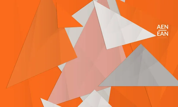 Modèle Abstrait Couverture Vectorielle Avec Papier Plié Chevauchant Formes Géométriques — Image vectorielle