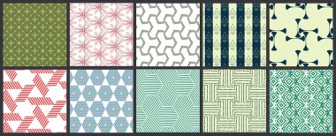 Basit geometrik dokular. Kusursuz geometrik minimalist desenlerin toplanması. Arka planlar ve duvar kağıtları. Tekstil süsü. Düzgünce gruplandırılmış ve katmanlanmış sürükleme ve kumaş paletine bırak.