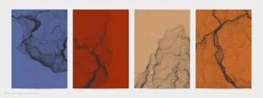 Çok ince bir ağ şekli. Soyut 3D bilgisayar modelleme bilim geometrisi. Gelişigüzel parçacıklarla etkileşen fütüristik ses dalgası. Düz dünyevi arkaplanda büyüyen küf dokusu.