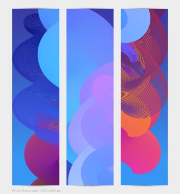 Üç boyutlu sıvı dalgalı şekil. Parlak bulutlu fütüristik arka plan. Soyut müzik dalgalarında canlı gradyan akışı. Dinamik sıvı doku. Moda pankartı tasarımı için yaratıcı vektör şablonu.