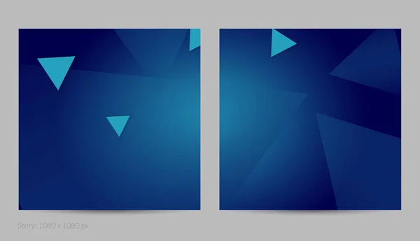 Abstract Geometric Square Flyer Deep Gradient Vanishing Geometric Shapes Modern — Stock Vector