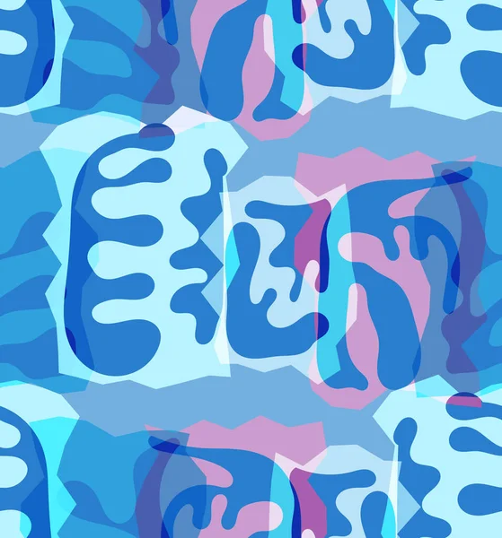 Organik Matisse şekillerinin kusursuz desenleri. Doğal toprak renkleri. Çiçekli sualtı yaşamı. Soyut deniz yosunu kamuflaj arka planı. Moda dalgalı geometri. Rastgele katmanlanmış el çizimi sanat.