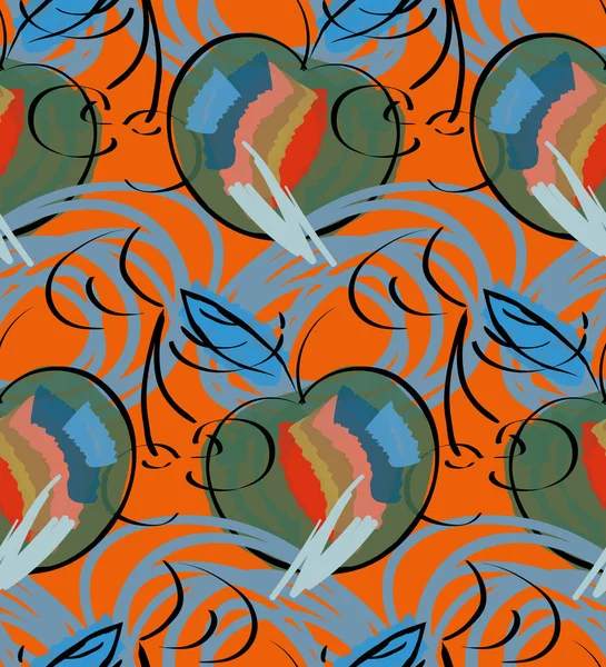 Абстрактный Бесшовный Рисунок Нарисованными Руки Каракулями Яркие Цветные Каракули Сделанные — стоковый вектор