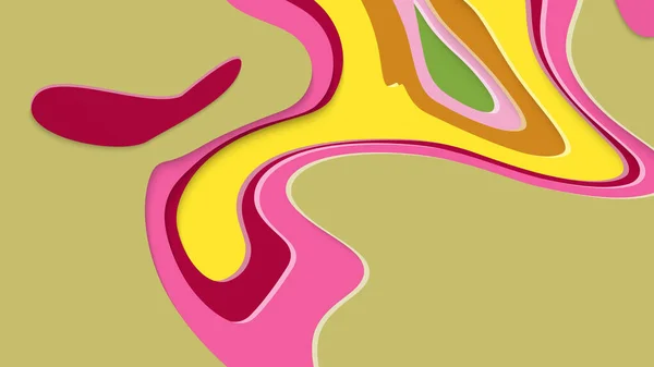 Arte Abstracto Corte Papel Fondo Colorido Con Artesanía Papel Ondulado — Vector de stock