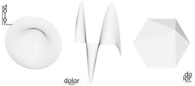 Soyut vektör nesnesi ayarlandı. Geometrik tel çerçeve şeklinin moleküler yapı yapısı. Teknoloji bilgisayar bilimi tasarım elementi. Üç boyutlu dijital modelleme. Optik sanat arkaplanı.