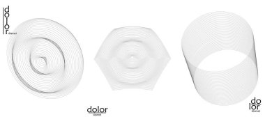 Soyut vektör nesnesi ayarlandı. Geometrik tel çerçeve şeklinin moleküler yapı yapısı. Teknoloji bilgisayar bilimi tasarım elementi. Üç boyutlu dijital modelleme. Optik sanat arkaplanı.