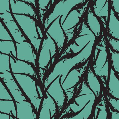 Soyut el çizimi vektör pürüzsüz desen. Çiçek motifleri, kaba acı dokusu, doğal toprak renkleri. Noktalar damlalar işaretleyici fırça darbeleri sanatsal arkaplan oluşturur.