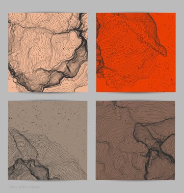 Çok ince bir ağ şekli. Soyut 3D bilgisayar modelleme bilim geometrisi. Gelişigüzel parçacıklarla etkileşen fütüristik ses dalgası. Düz dünyevi arkaplanda büyüyen küf dokusu.