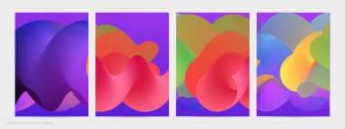 Üç boyutlu sıvı dalgalı şekil. Parlak bulutlu fütüristik arka plan. Soyut müzik dalgalarında canlı gradyan akışı. Dinamik sıvı doku. Moda uçucu tasarımı için yaratıcı vektör şablonu.