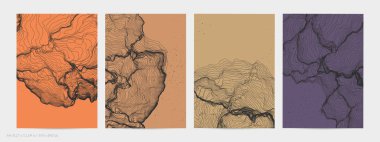 Çok ince bir ağ şekli. Soyut 3D bilgisayar modelleme bilim geometrisi. Gelişigüzel parçacıklarla etkileşen fütüristik ses dalgası. Düz dünyevi arkaplanda büyüyen küf dokusu.