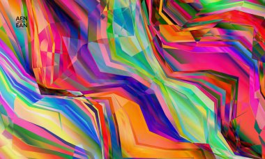 Soyut vektör duvar kağıdı. Çapraz geometrik renkli desen. Mikroskobik görüş kristal yapısında polarize ışık. Dinamik bilgisayar filtrelenmiş çok renkli sanatsal arkaplan şablonu.