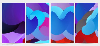 Üç boyutlu sıvı dalgalı şekil. Parlak bulutlu fütüristik arka plan. Soyut müzik dalgalarında canlı gradyan akışı. Dinamik sıvı doku. Moda post tasarımı için yaratıcı vektör şablonu.