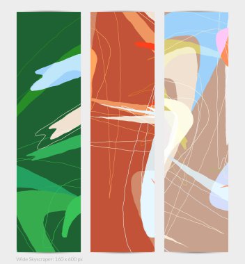 Asgari moda tarzında bir grup vektör soyut yaratıcı arka plan. Sosyal medya için modern şablonlar. Eğlenceli karalama şekli. Soyut geometrik şekilleri ve renkleri olan sanat manzarası.