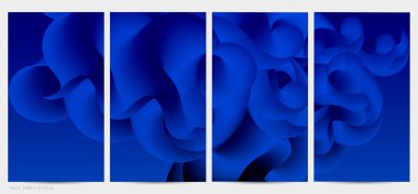 Üç boyutlu sıvı dalgalı şekil. Parlak bulutlu fütüristik arka plan. Soyut müzik dalgalarında canlı gradyan akışı. Dinamik sıvı doku. Moda post tasarımı için yaratıcı vektör şablonu.