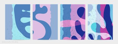 Matisse organik grange desenli. Doğal çiçek motifli soyut çağdaş uçucu şablonu. Asgari orta yüzyıl sanat geçmişi. Düz toprak renklerinde sanatsal botanik elementler.