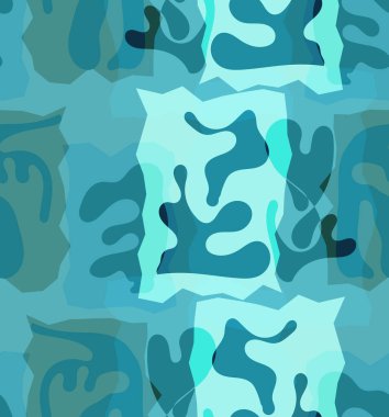 Organik Matisse şekillerinin kusursuz desenleri. Doğal toprak renkleri. Çiçekli sualtı yaşamı. Soyut deniz yosunu kamuflaj arka planı. Moda dalgalı geometri. Rastgele katmanlanmış el çizimi sanat.