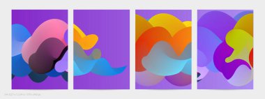 Üç boyutlu sıvı dalgalı şekil. Parlak bulutlu fütüristik arka plan. Soyut müzik dalgalarında canlı gradyan akışı. Dinamik sıvı doku. Moda uçucu tasarımı için yaratıcı vektör şablonu.