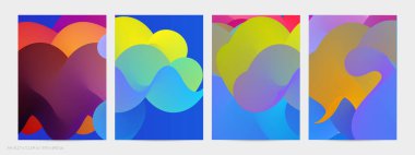 Üç boyutlu sıvı dalgalı şekil. Parlak bulutlu fütüristik arka plan. Soyut müzik dalgalarında canlı gradyan akışı. Dinamik sıvı doku. Moda uçucu tasarımı için yaratıcı vektör şablonu.