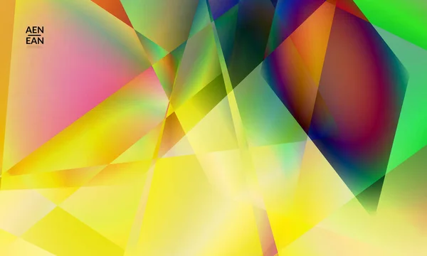 Résumé Fond Polygonal Irrégulier Gradient Multicolore Lumière Réfléchie Dans Une — Image vectorielle