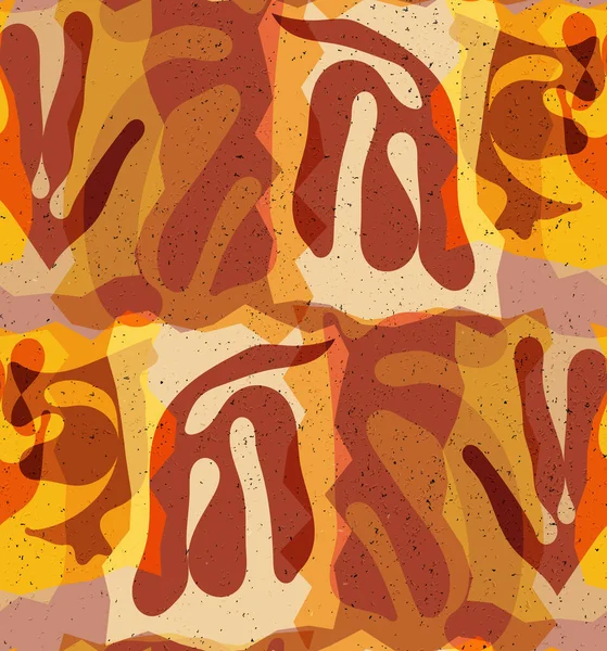 Modèle Vectoriel Sans Couture Formes Matisse Organiques Couleurs Terreuses Naturelles — Image vectorielle