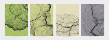 Çok ince bir ağ şekli. Soyut 3D bilgisayar modelleme bilim geometrisi. Gelişigüzel parçacıklarla etkileşen fütüristik ses dalgası. Düz dünyevi arkaplanda büyüyen küf dokusu.