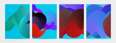 Üç boyutlu sıvı dalgalı şekil. Parlak bulutlu fütüristik arka plan. Soyut müzik dalgalarında canlı gradyan akışı. Dinamik sıvı doku. Moda uçucu tasarımı için yaratıcı vektör şablonu.