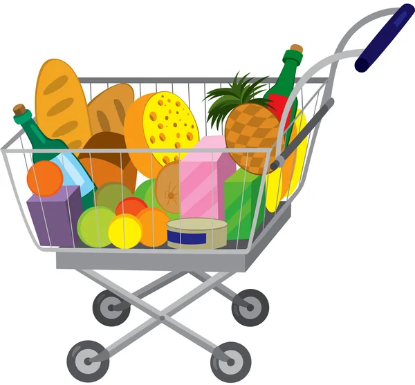 bakkal alışveriş sepeti ile gıda maddeleri