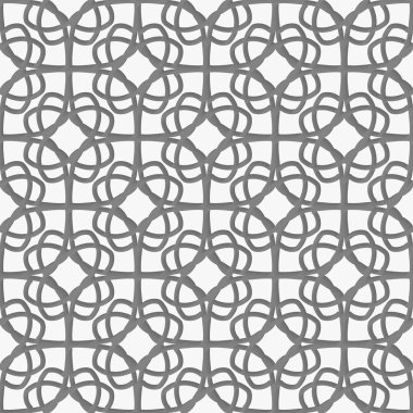 Gri ile delikli beyaz geometrik süsleme