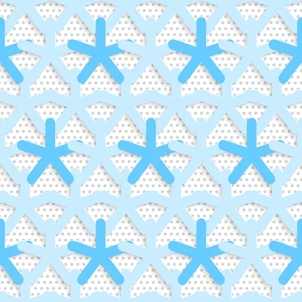 白と灰色のテクスチャ パターンの青い 3 d ネット — ストックベクタ