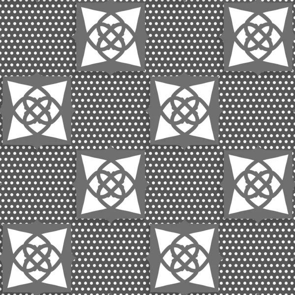 Геометрический арабский орнамент серый с точечной текстурой — стоковый вектор