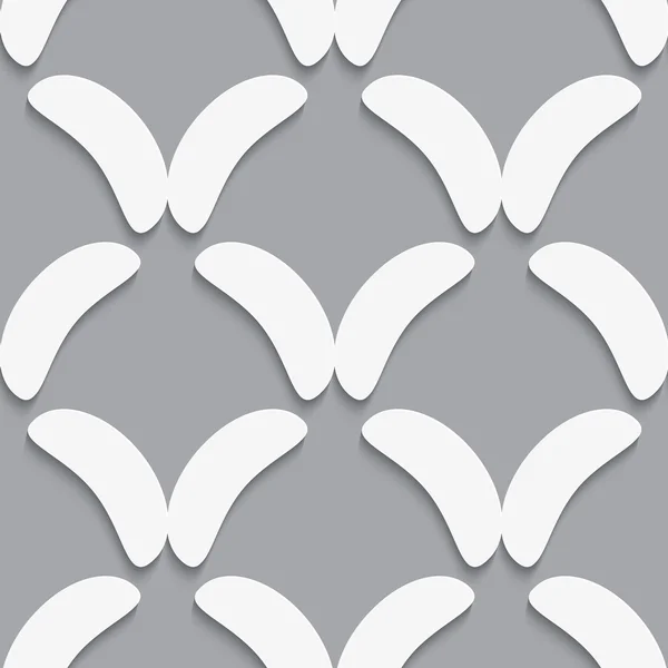 Forme di fagioli bianchi sul modello grigio — Vettoriale Stock